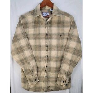 Scully‎ Brand Mens Size Small Button Down Long Sleeve Corduroy Plaid shirt